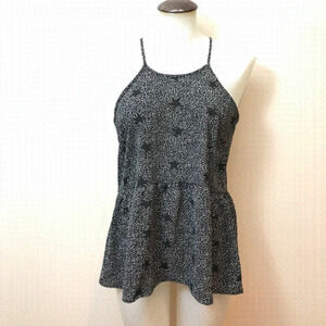 𝅺star peplum chiffon tank top 💚